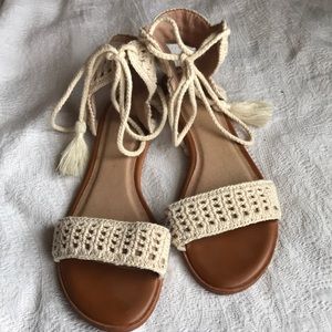 Joie crochet wrap sandal